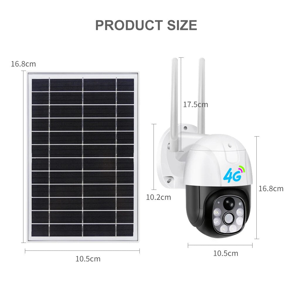 Videocamera sorveglianza con pannello solare